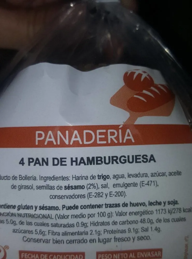 Pan de hamburguesa