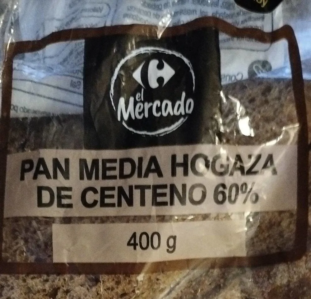 Pan media hogaza de centeno 60%