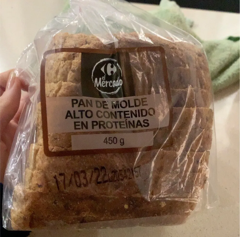 Pan de molde alto contenido en proteínas