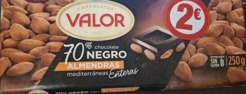 Chocolate negro 70 almendras