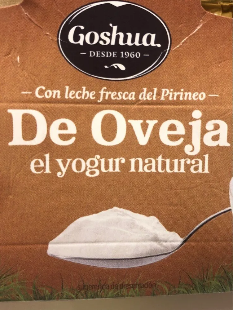 Yogur natural de oveja