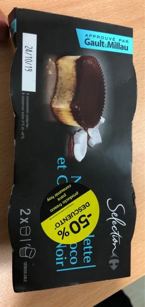 Tartaletas de coco al cacao
