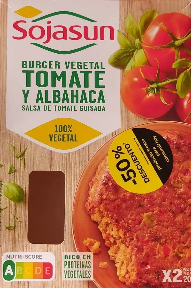 Burger Vegetal Tomate y Albahaca