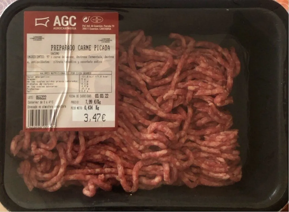 Preparado carne picada