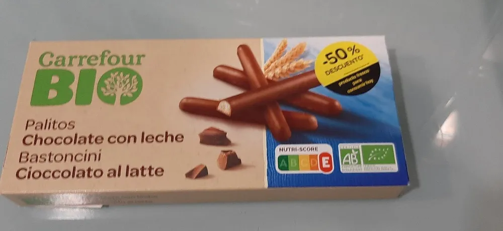 Palitos chocolate con leche