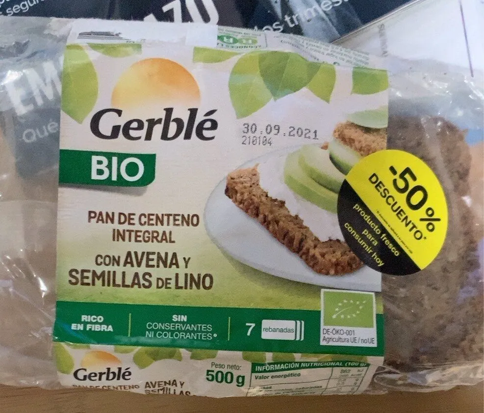 Pan de centeno integral