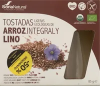 Tostadas ligeras ecológicas de Arroz Integral y Lino