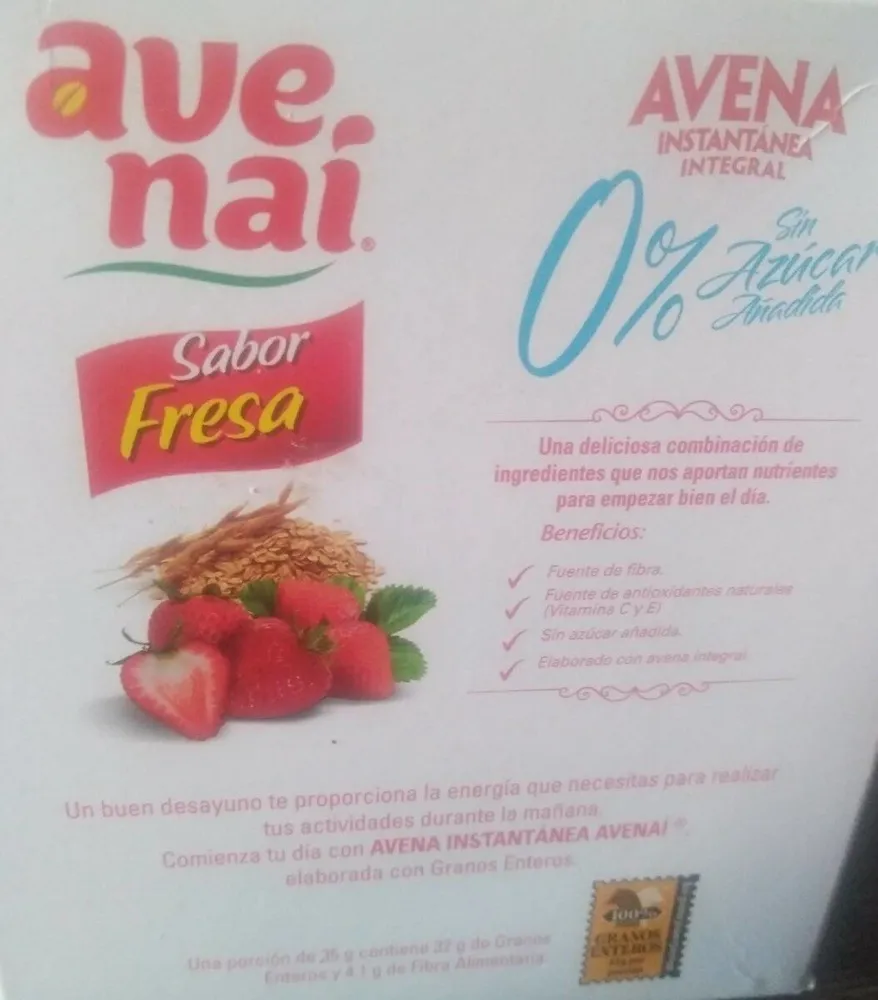 Avena instantánea integral