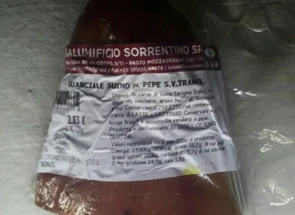 Guanciale suino