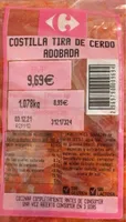 Costilla tira de cerdo adobada