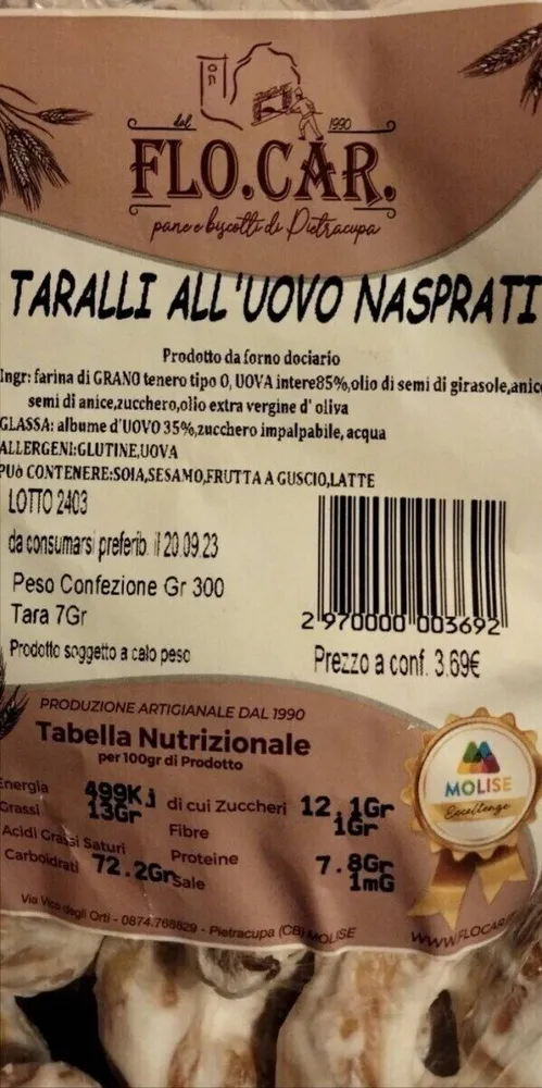 Taralli all'Uovo Nasprati