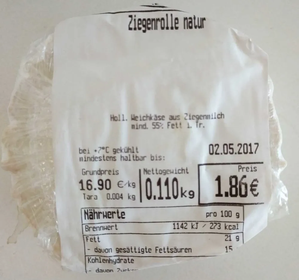 Ziegenrolle natur