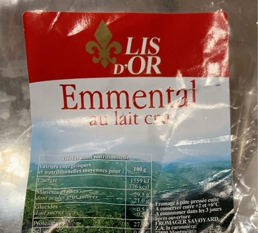Emmental au lait cru