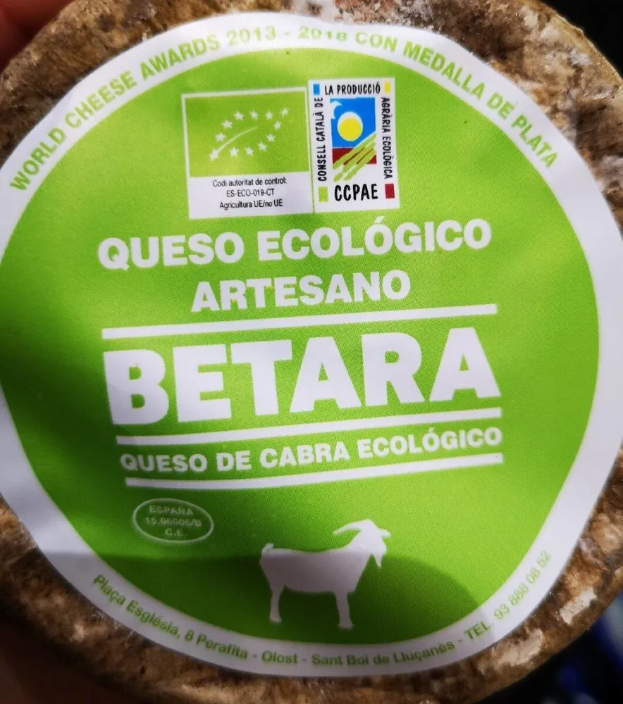 Queso ecológico artesano betara de cabra