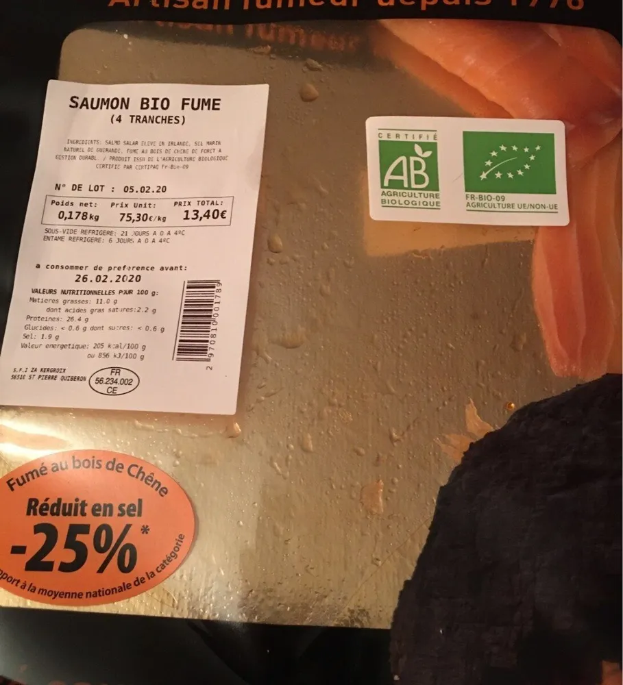 Saumon bio fumé