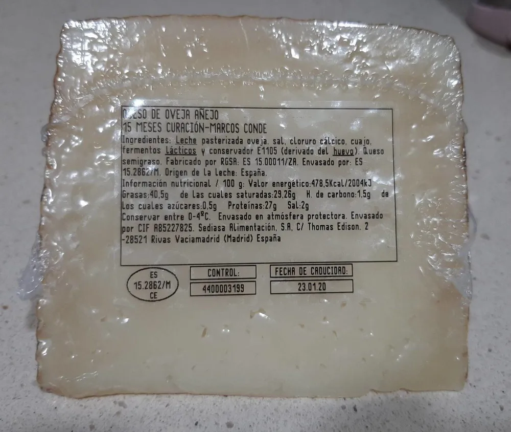 Queso de oveja añejo