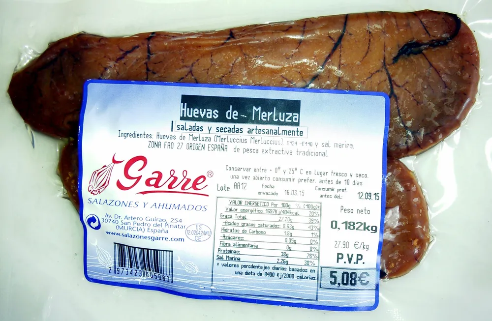 Huevas de merluza
