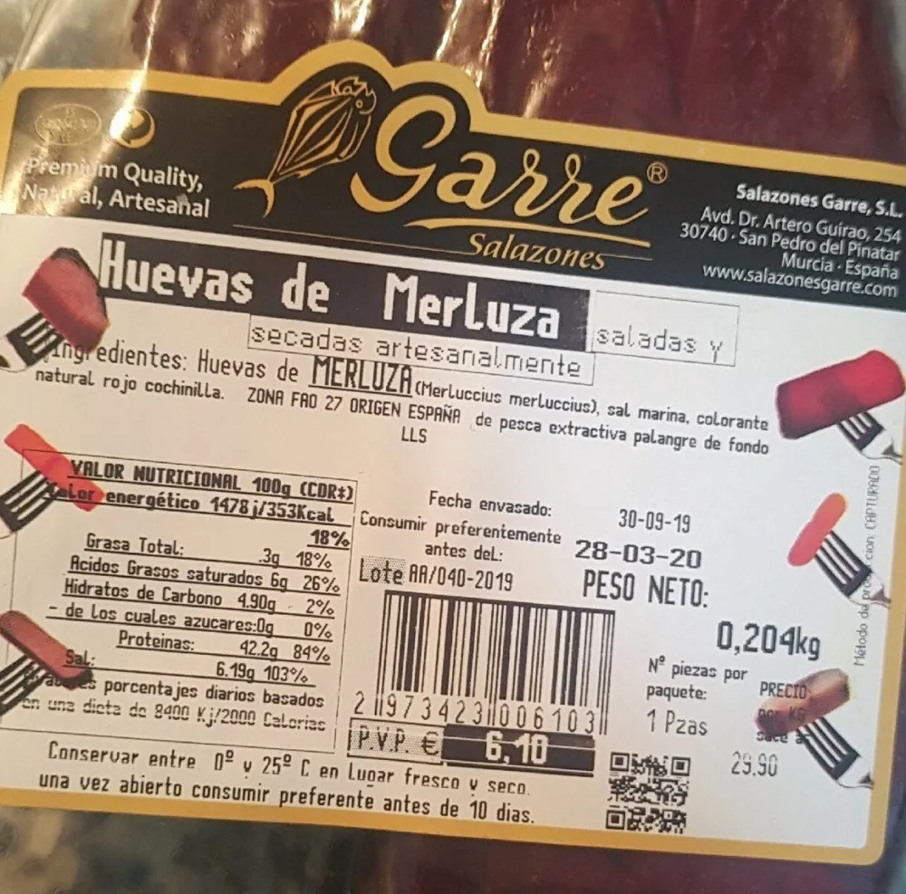 Huevas de Merluza