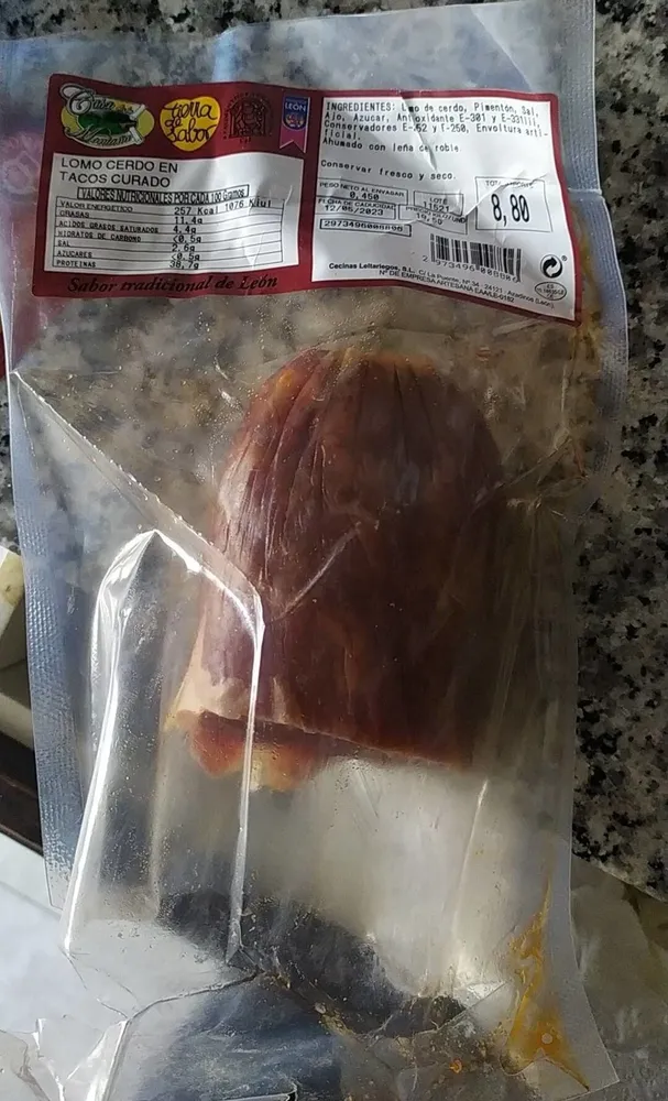 Lomo de cerdo curado