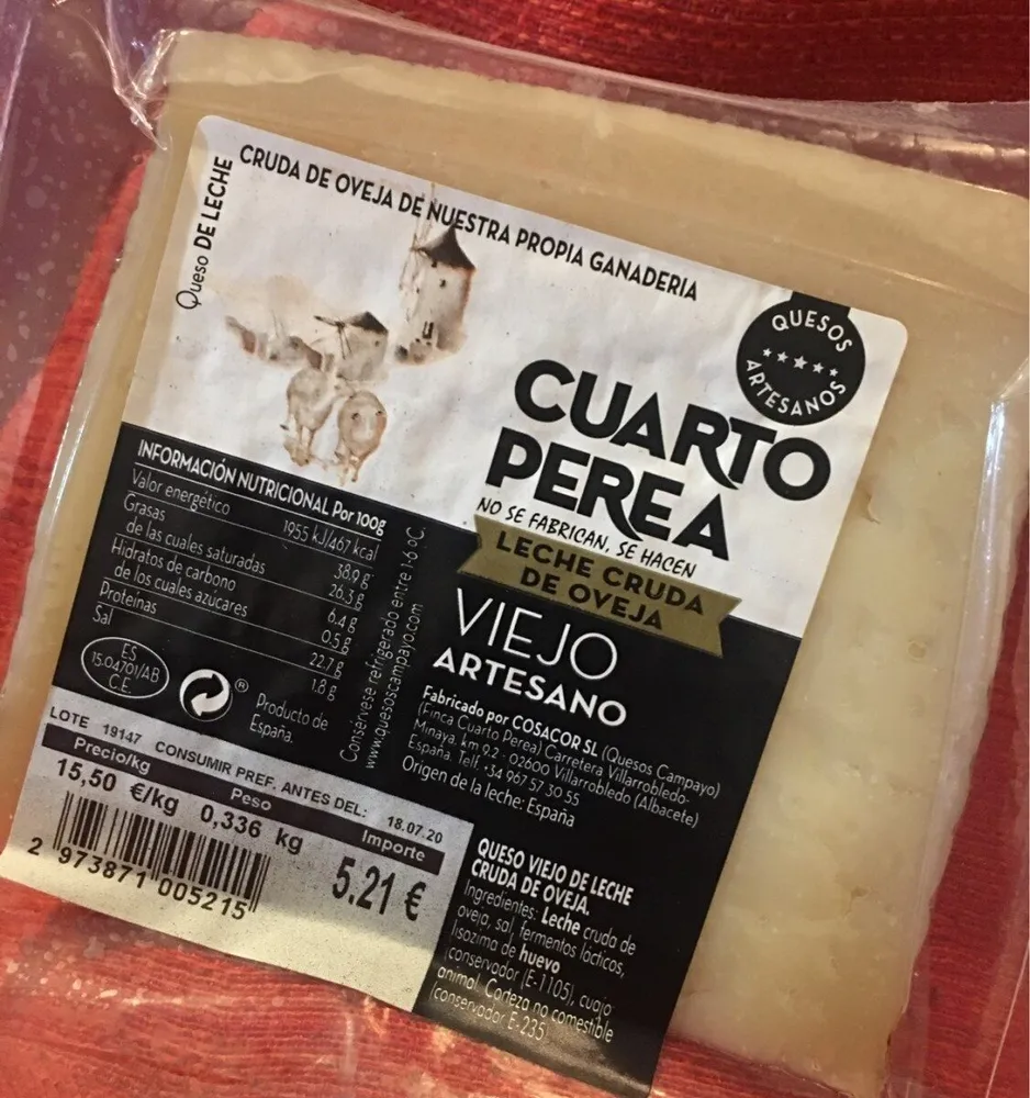 Queso de leche cruda de oveja