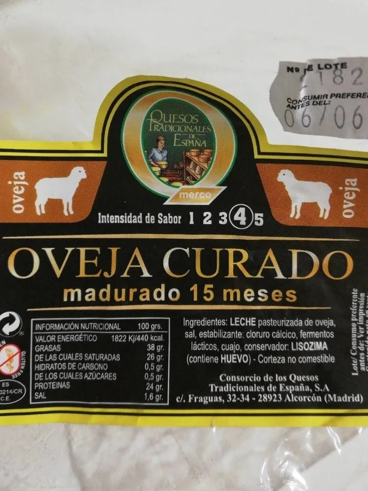 Queso curado oveja