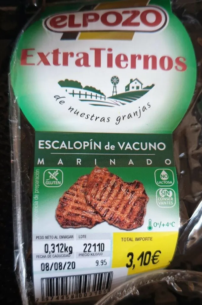 Escalopín de vacuno marinado