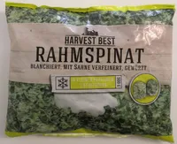 Rahmspinat, blanchiert mit Sahne verfeinert, gewürzt
