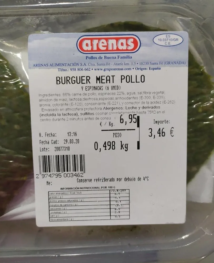 Burguer meat pollo