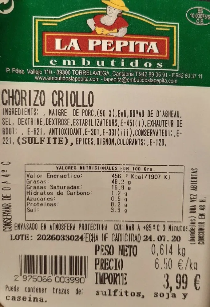 Chorizo Criollo