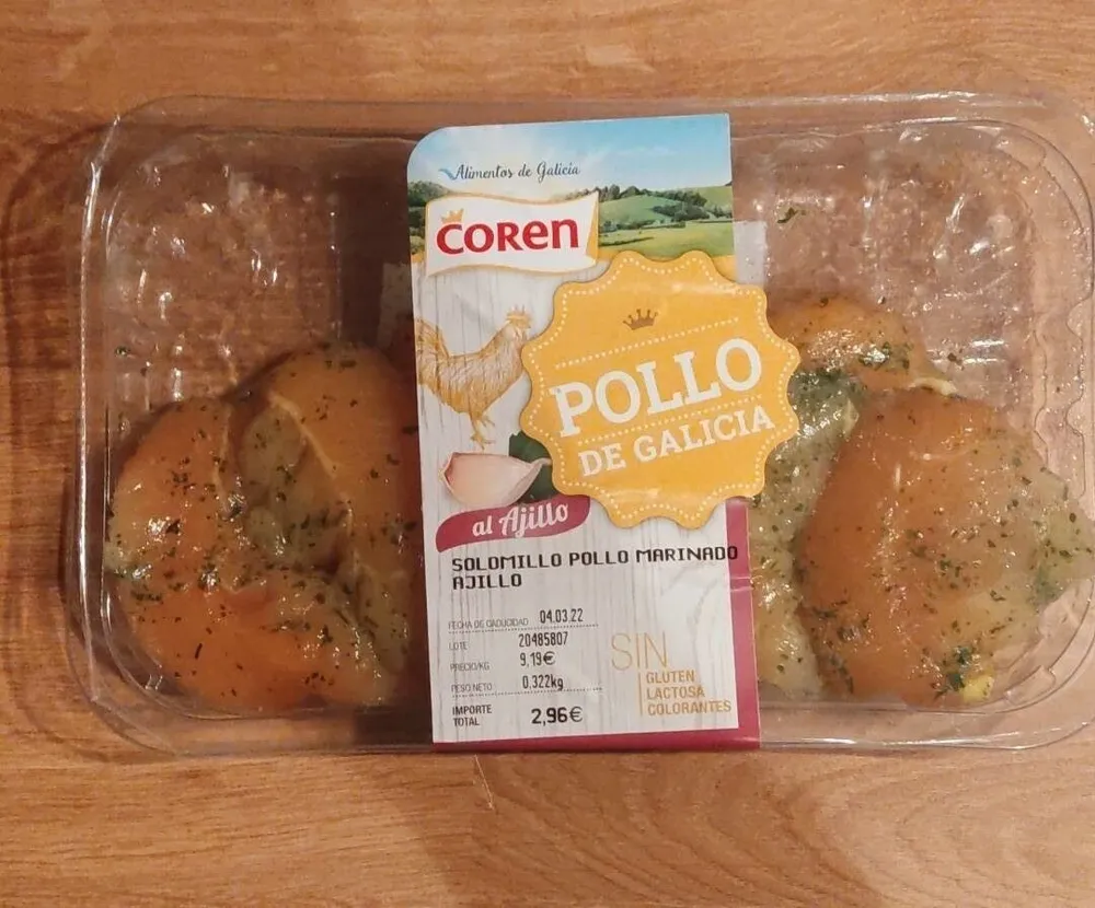 Solomillo Pollo Marinado Ajillo