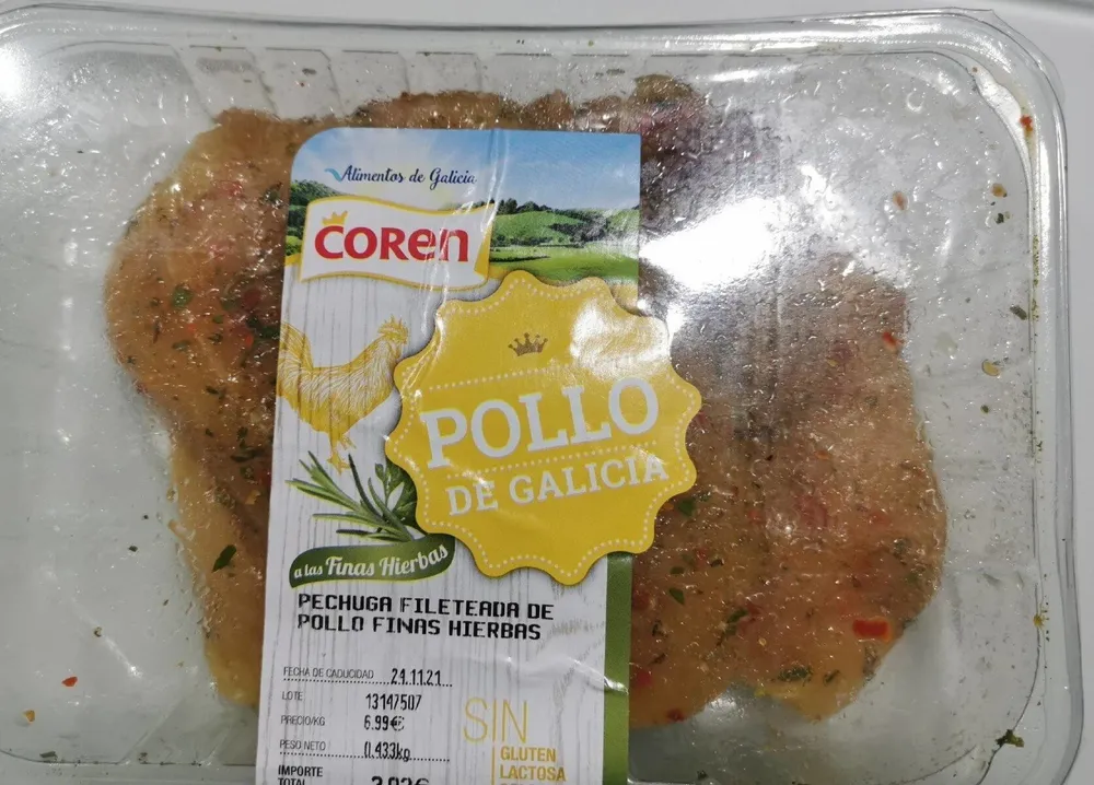Pechuga de pollo finas hierbas