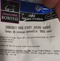 Sabodet pre-cuit 2h30 gros