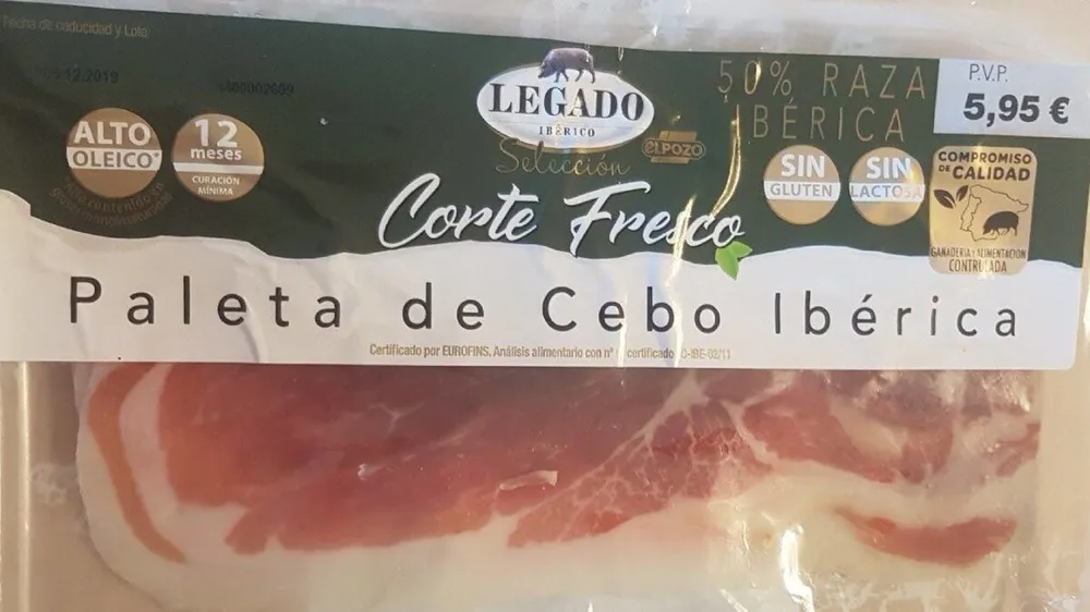 Paleta de cerdo ibérica