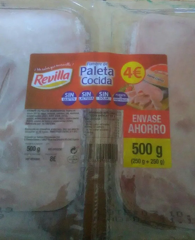 Fiambre de paleta cocida
