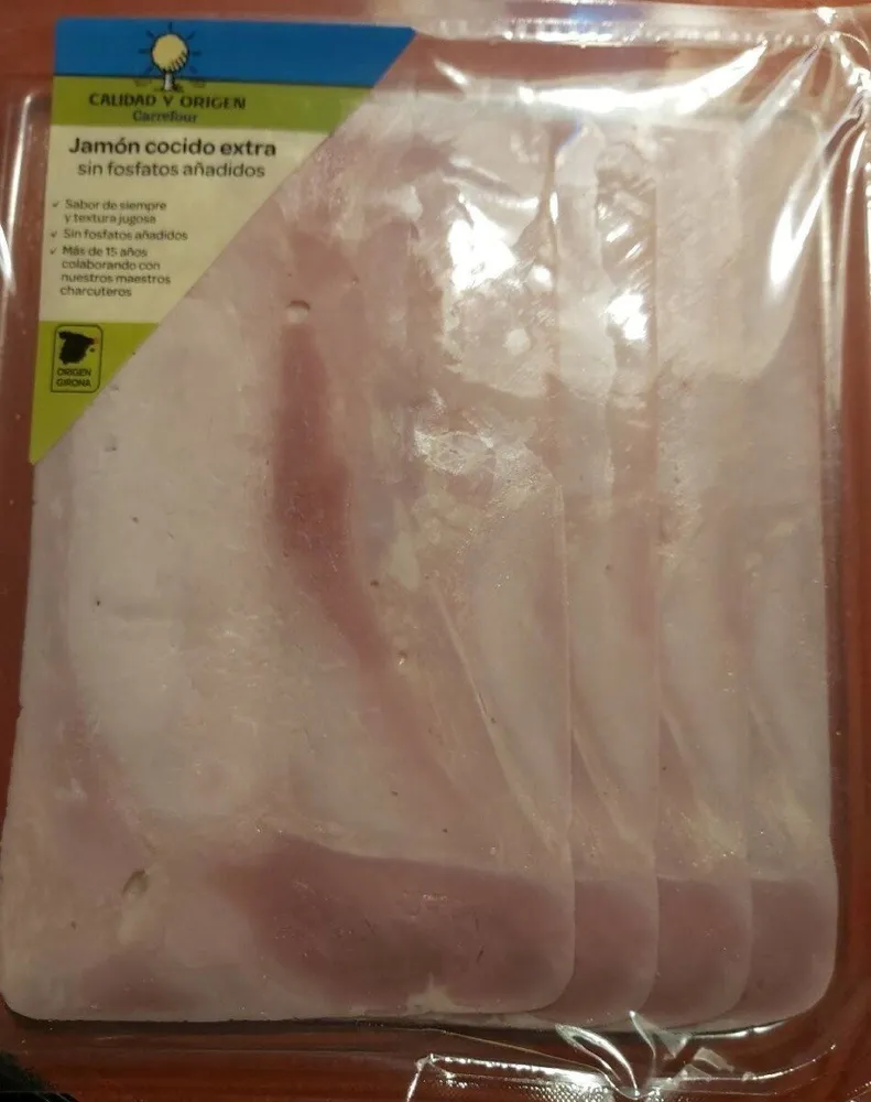 Jamón cocido extra sin fosfatos añadidos