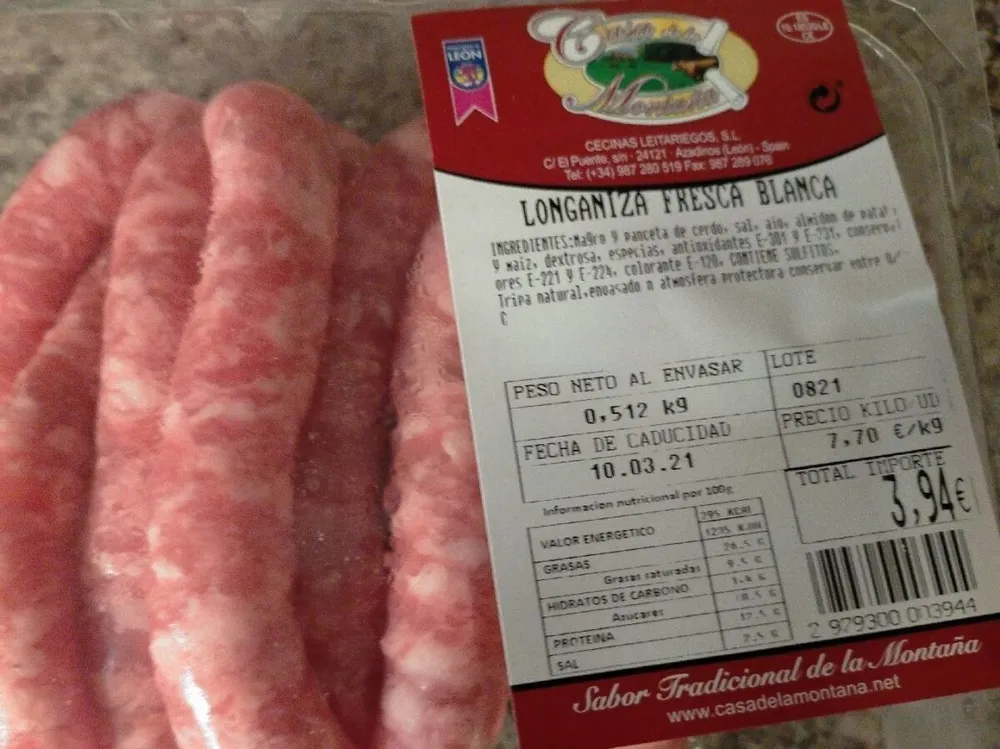 Longaniza Fresca Blanca