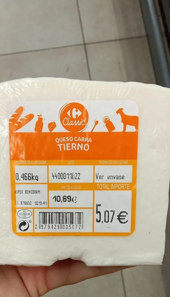 Queso cabra tierno cuña