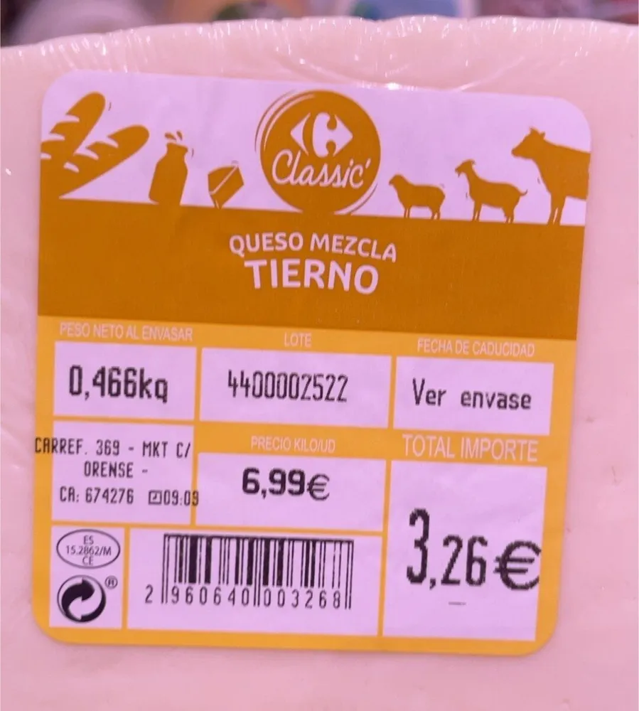 Queso Mezcla Tierno