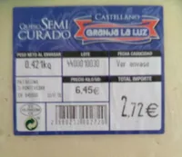 Queso mezcla semicurado granga la luz