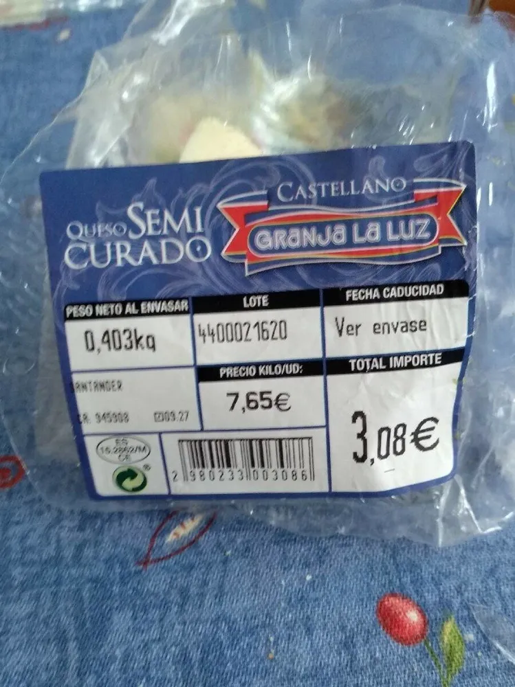 Queso semicurado Castellano