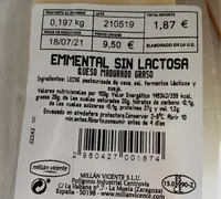 Emental sin lactosa