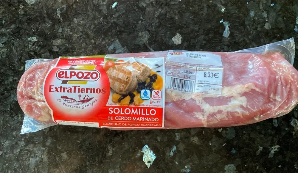 Solomillo de cerdo marinado