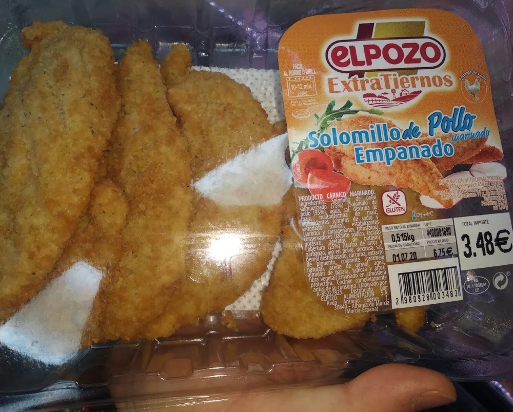 Solomillo de pollo marindo empanado