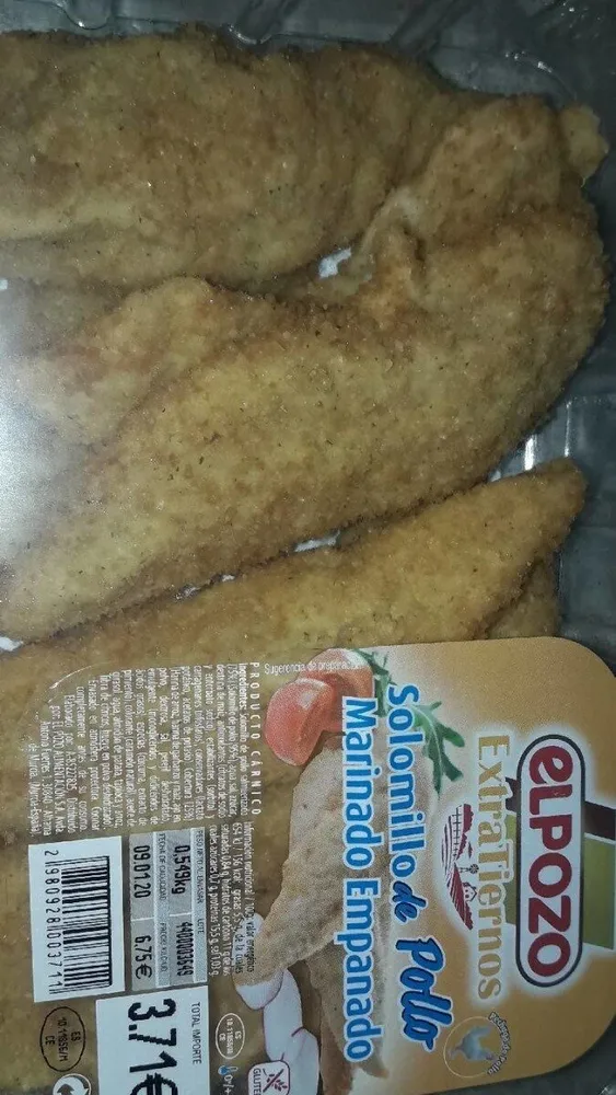 Solomillo de pollo marinado empanado