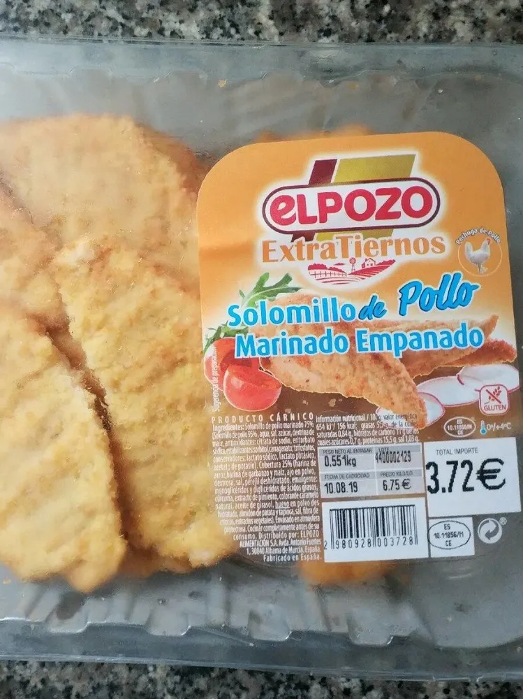 Solomillo de pollo marinado empanado