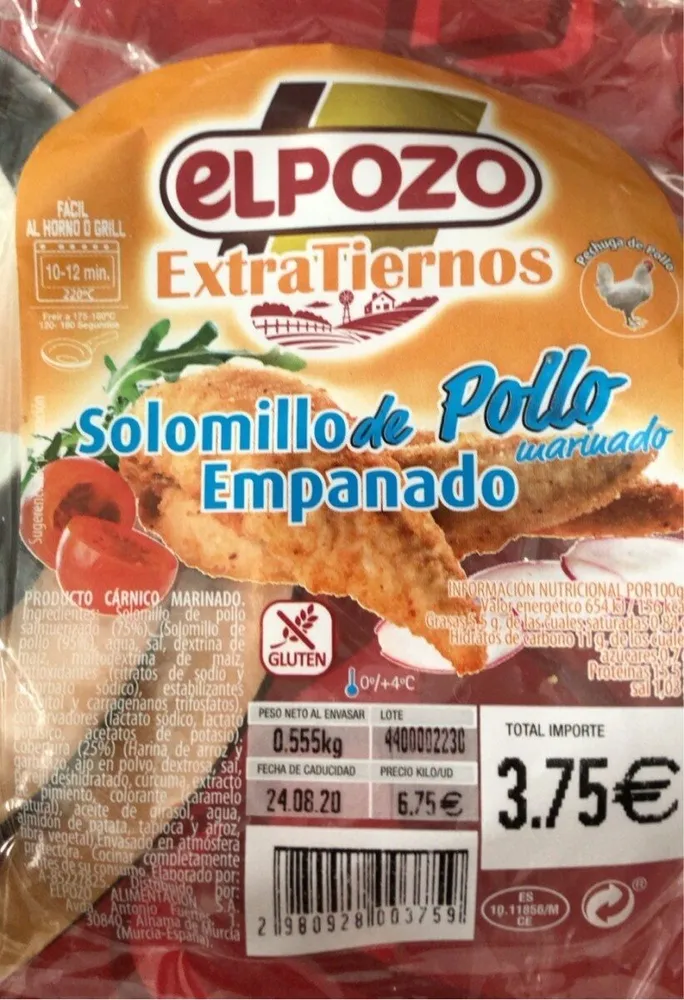 solomillo de pollo empanado