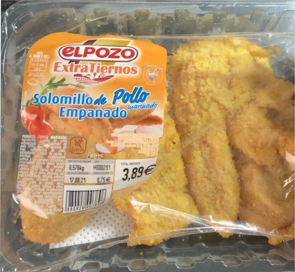 Solomillo de pollo empanado