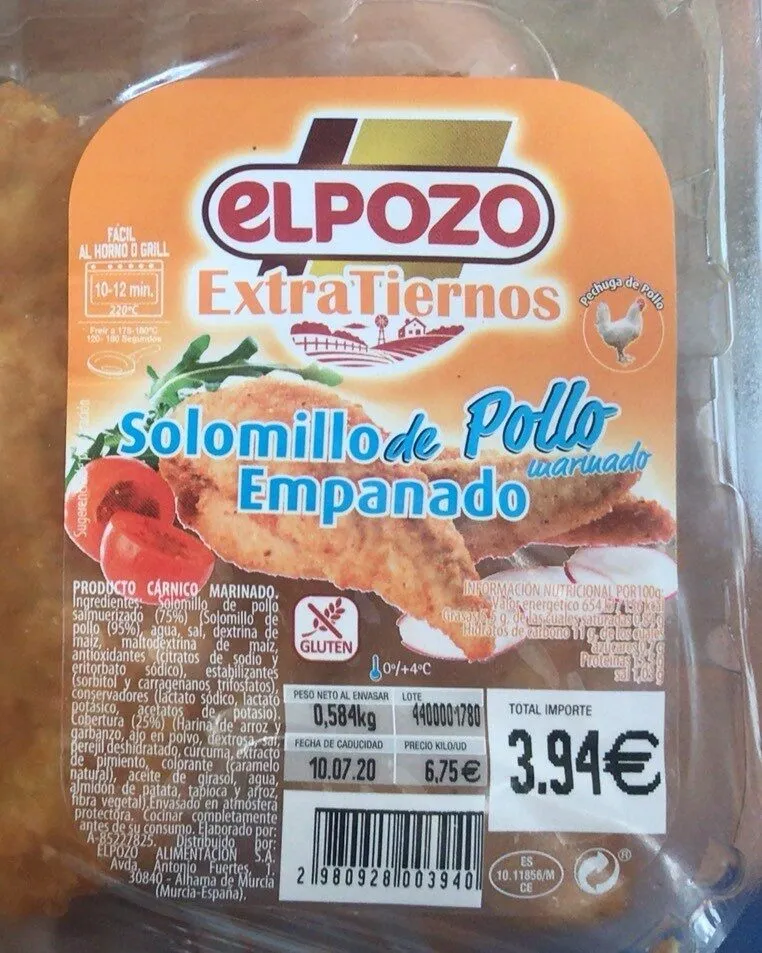 Solomillo de pollo empanado