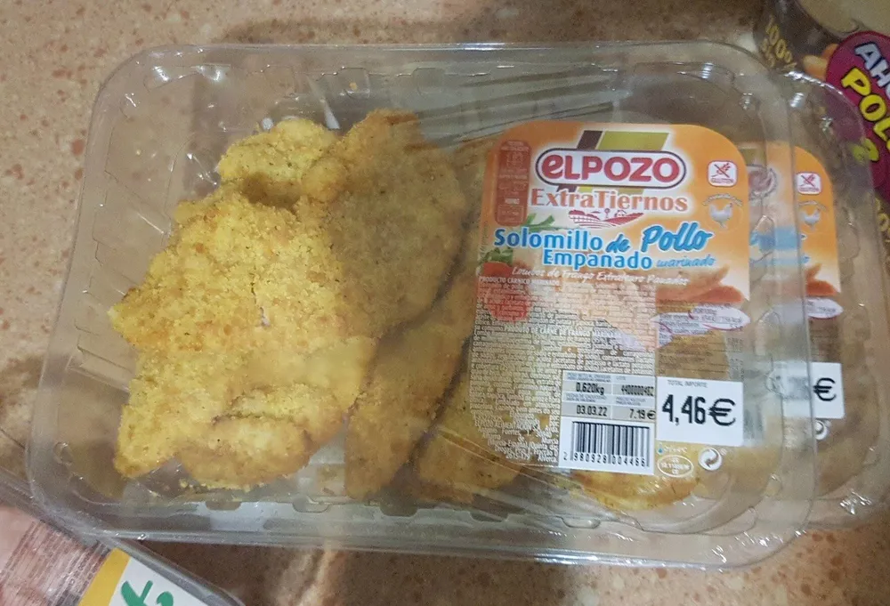 Solomillo de pollo empanado