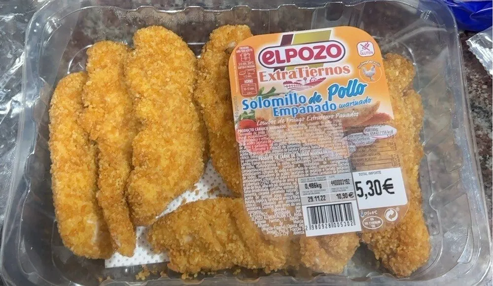 Solomillo de pollo empanado